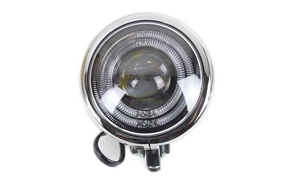 HARLEY 5-3/4 inch Bates Style LED Headlamp Chrome fits 0-  All,