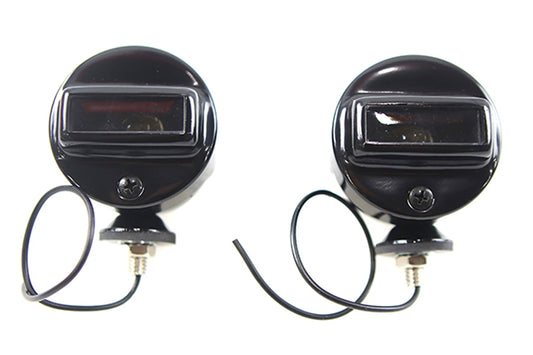 HARLEY Blackout Bullet Lamp Set Flat Black Fits 0-  Custom, application