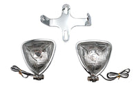 HARLEY Doppel-Dreiecks-Scheinwerfer-Kit Chrom passend für 0-  Custom, Anwendung