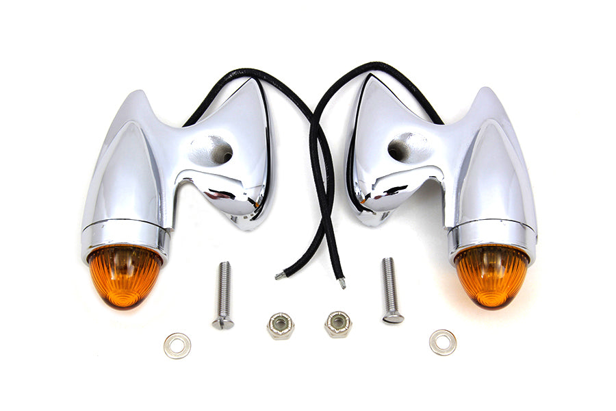 HARLEY Gunner Style Marker Lamp Set Fits 1941-1957 FL,