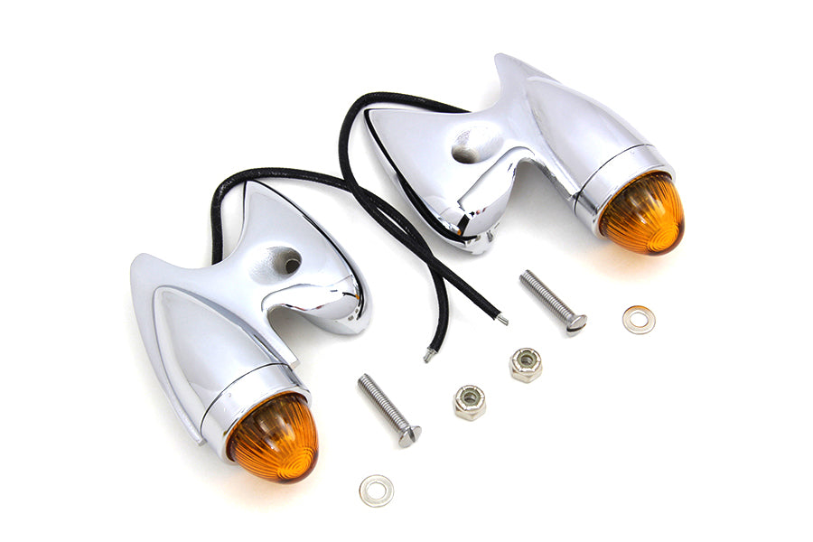 HARLEY Gunner Style Marker Lamp Set Fits 1941-1957 FL,