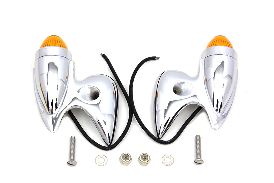 HARLEY Gunner Style Marker Lamp Set Fits 1941-1957 FL,