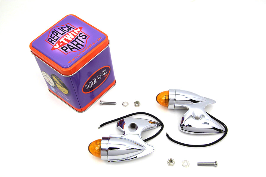 HARLEY Gunner Style Marker Lamp Set Fits 1941-1957 FL,