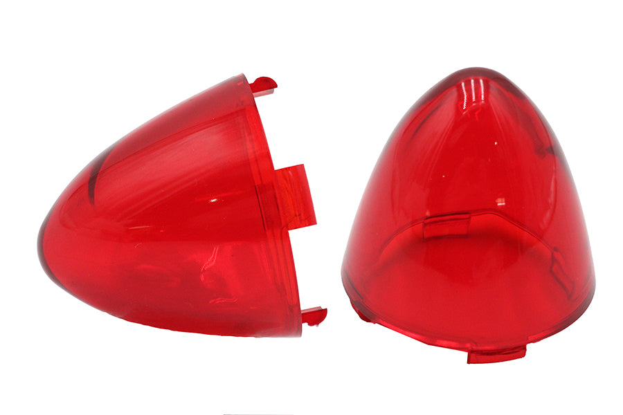 HARLEY Bullistic Blinkergläser Rot Passend für 2005-2017 FXD, 2005-UP FXST, 2005-UP FLHX, 2005-U