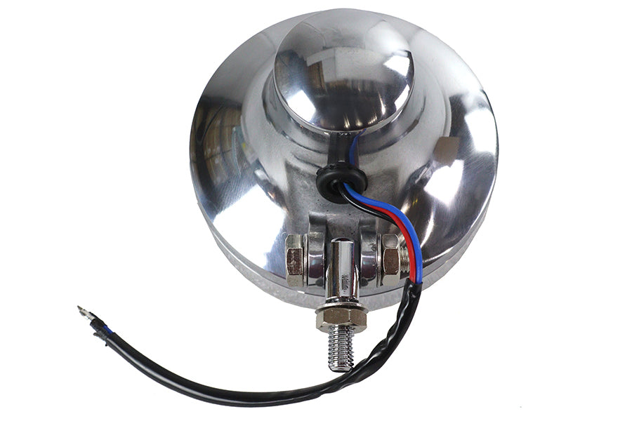 HARLEY 4 inch Retro Headlamp Polished Fits 0-  Custom, application