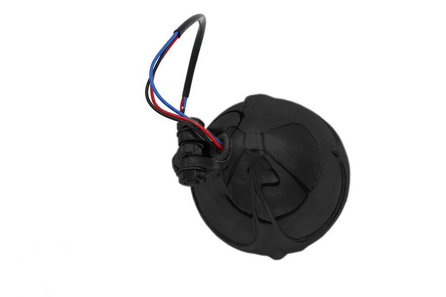 HARLEY 4-1/2 Zoll Piraten-Scheinwerfer Schwarz mit Aluminiumgitter Passt 0- Custom, Anwendung