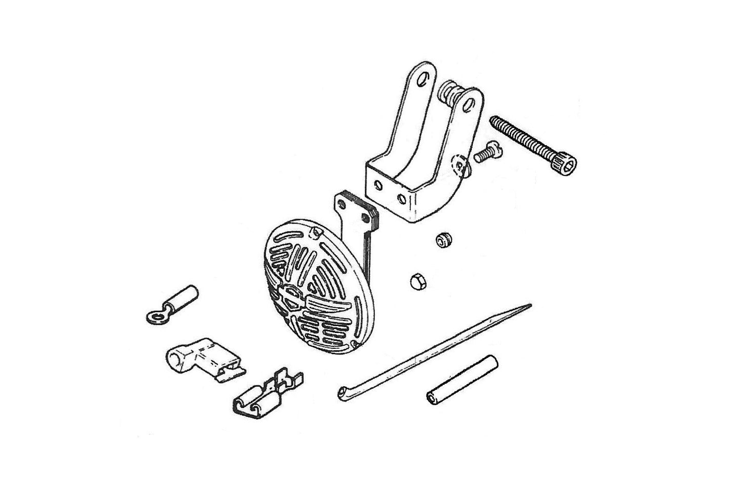 HARLEY FXSTS Horn-Kit, passend für FXSTS-Modelle von 1993–2006,