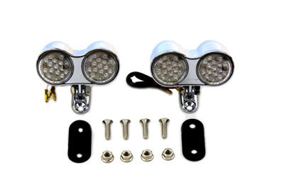 HARLEY Chrom Ovale Rückleuchte Rot und Amber LED Passt 0-  Custom, Anwendung