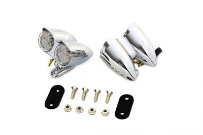 HARLEY Chrom Ovale Rückleuchte Rot und Amber LED Passt 0-  Custom, Anwendung