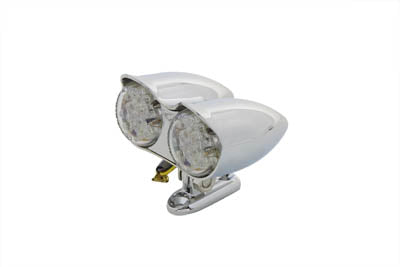 HARLEY Chrome Oval Tail Lamp Assembly Red LED Fits 0-  Custom, application
