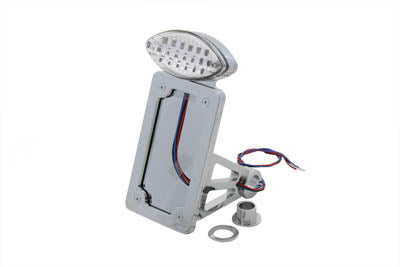 HARLEY Chrom LED Rückleuchtenbaugruppe vertikal flache Montage passend für 1984-2007 FXST, 1986-2007 FL