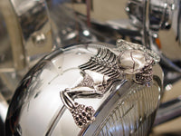 HARLEY Skull Style Ornament Chrome fits 0-  Custom, application