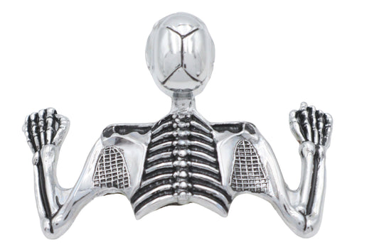 HARLEY Skull Style Ornament Chrome Fits 0-  Custom, application
