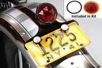 HARLEY Faceted Round Tail Lamp Lens Red Fits 1936-1938 EL,   1936-1938 U,   1936-1938 UL,   1930-193
