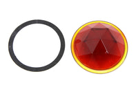 HARLEY Faceted Round Tail Lamp Lens Red Fits 1936-1938 EL,   1936-1938 U,   1936-1938 UL,   1930-193