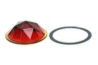 HARLEY Faceted Round Tail Lamp Lens Red Fits 1936-1938 EL,   1936-1938 U,   1936-1938 UL,   1930-193