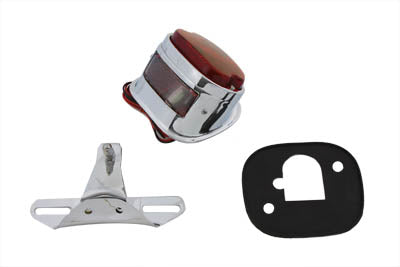 HARLEY Chrom Rücklicht und Halterungskit Passend für 1955-1972 FL, 1955-1972 XL, 1971-1972 FX,
