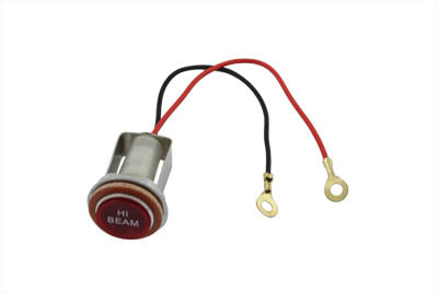 HARLEY Kontrollleuchte Fernlicht Typ Rot Passend für 1973-1982 FX, 1968-1984 FL, 1968-1973 XL,