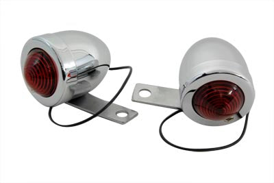 HARLEY Replica Red Bullet Marker Lamp Set fits 0-  Custom, application