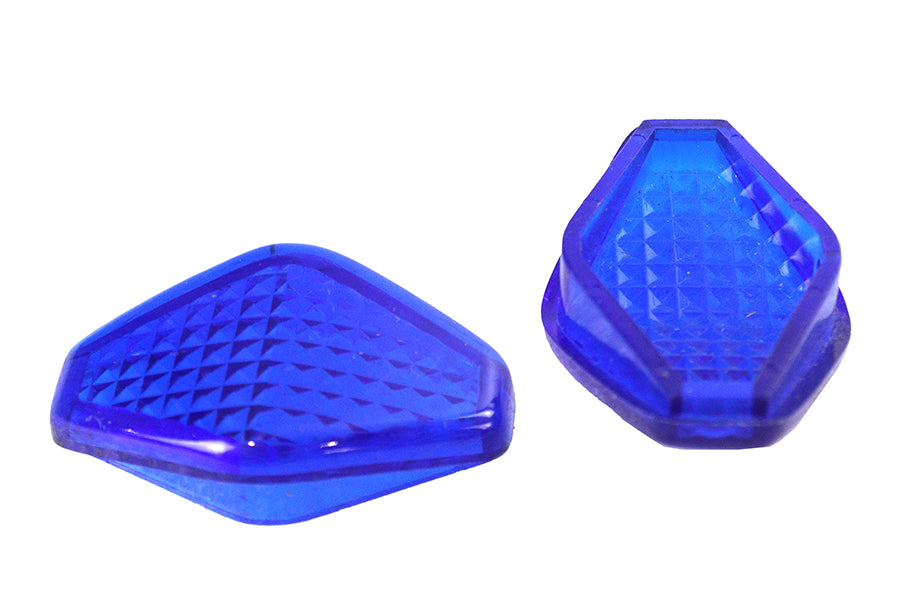 HARLEY Linsensatz Diamond Style Blau Custom Style Passend für 0- Custom, Anwendung für Diamond Rücklichter
