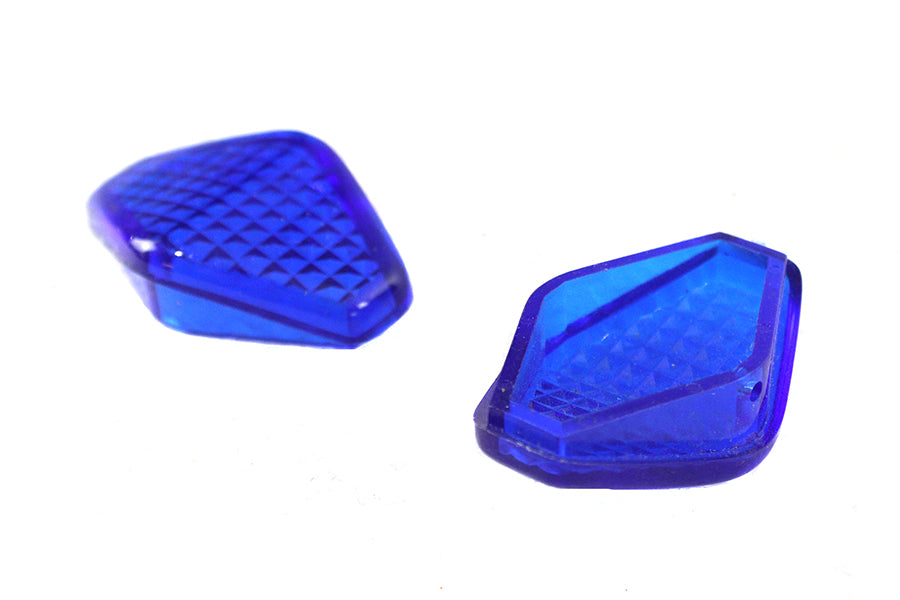 HARLEY Linsensatz Diamond Style Blau Custom Style Passend für 0- Custom, Anwendung für Diamond Rücklichter