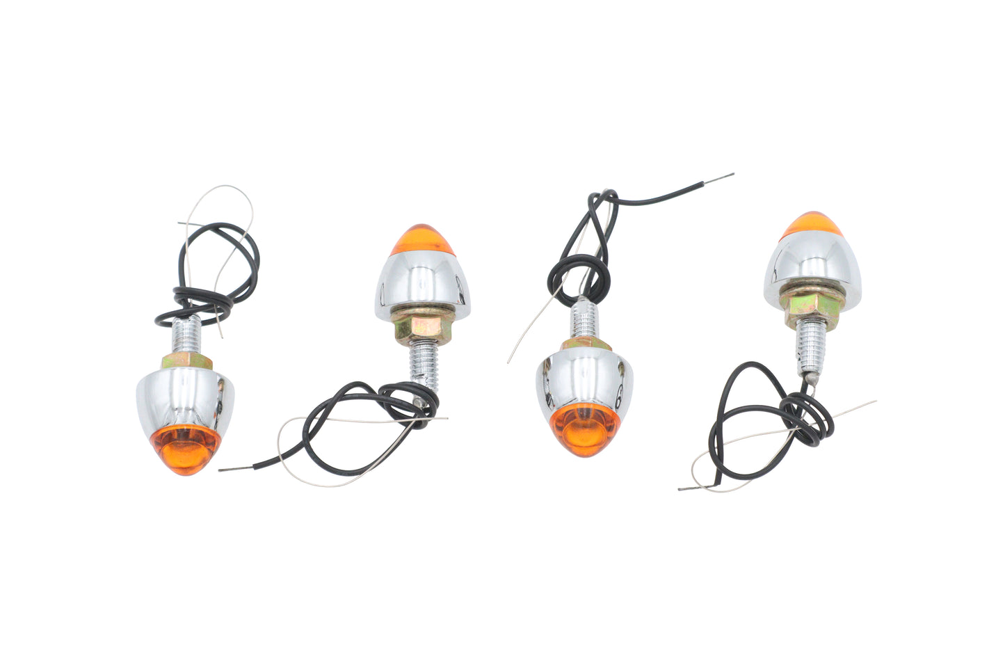 HARLEY Bullet Style Chrom-Standlicht-Markierungsleuchte, orange, passend für 0- Custom, Anwendung