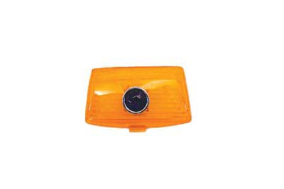 HARLEY Amber Front Fender Tip Lens with Blue Dot fits 2000-2013 FLT,  1984-1995 FLT,  1986-1995 FLST,  2000-UP FLST,  1984-1995 FLT,