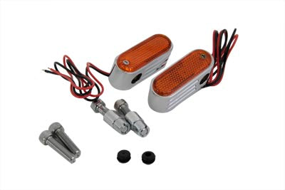 HARLEY Chrome Marker Lamp Set with Amber Lens Fits 0-  Custom, application