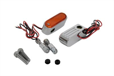 HARLEY Chrome Marker Lamp Set with Amber Lens Fits 0-  Custom, application