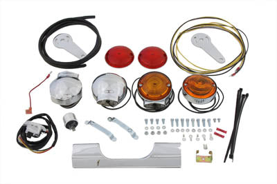HARLEY Blinker Set mit Halterung Passend für 1958-1973 FL,