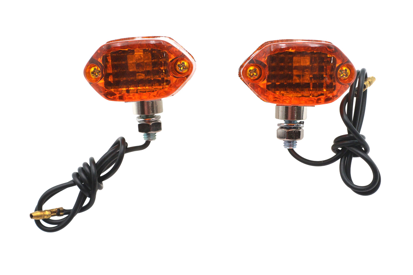 HARLEY Chrome Snake Eye Marker Lamp Set Amber Fits 0-  Custom, application