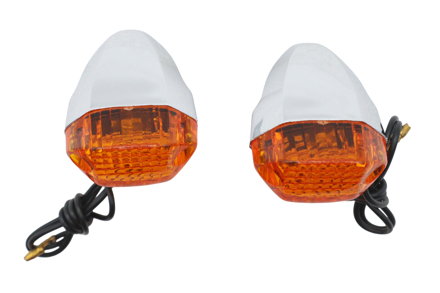 HARLEY Chrome Snake Eye Marker Lamp Set Amber Fits 0-  Custom, application