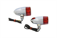 HARLEY Chrome Snake Eye Marker Lamp Set Red Fits 0-  Custom, application