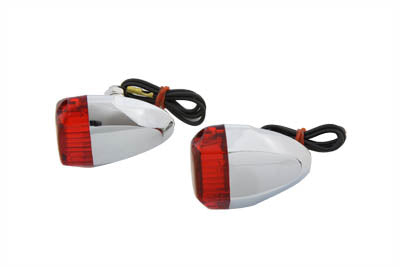HARLEY Chrome Snake Eye Marker Lamp Set Red Fits 0-  Custom, application