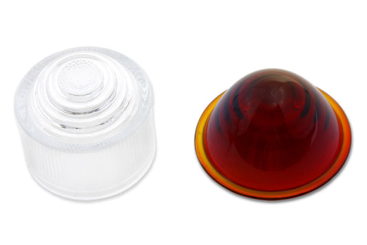 HARLEY Rücklichtglas-Set Konus-Stil Glas Rot und Klar Passend für 1930-1936 VL, 1937-1938 UL, 1924-1