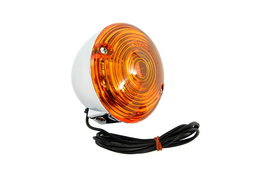 HARLEY Blinker-Flachlinsen-Kit, Amber, passt für 1973-1984 FX, 1973-1984 FL, 1982-1994 FXR, 1982-19