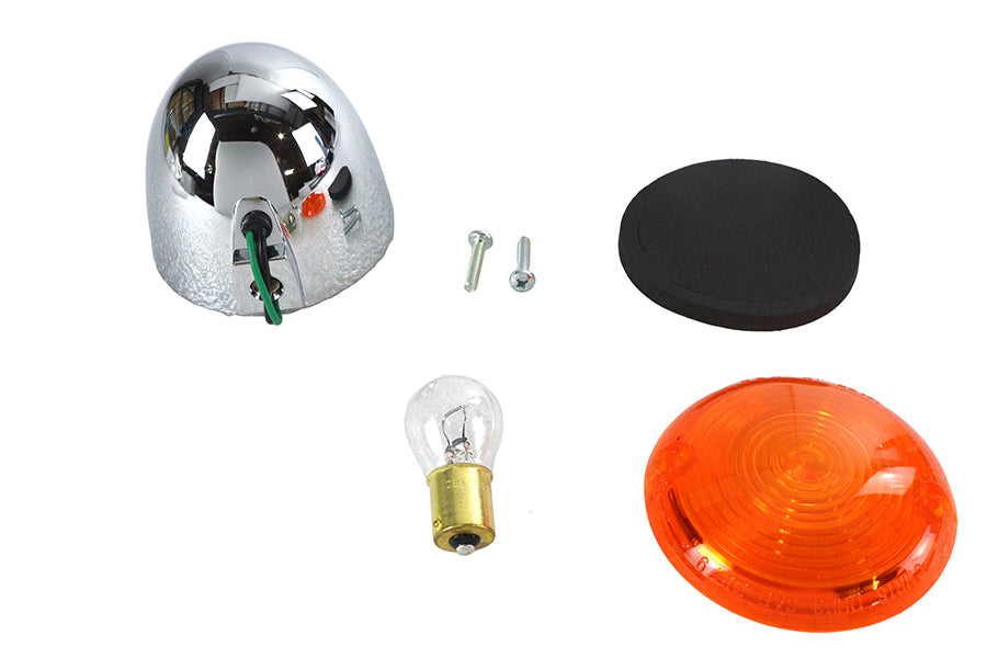 HARLEY Blinker-Flachlinsen-Kit, Amber, passt für 1973-1984 FX, 1973-1984 FL, 1982-1994 FXR, 1982-19