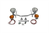 HARLEY Chrom-Zusatzscheinwerfer-Kit mit Blinkern passend für 1986-2001 FLST,