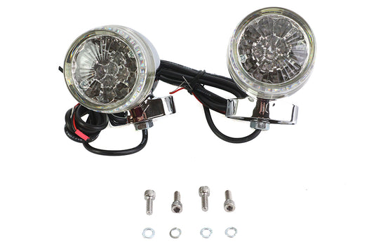 HARLEY Bullet Blinker-Set mit FL-Halterung passend für FL-Modelle von 1965-1984