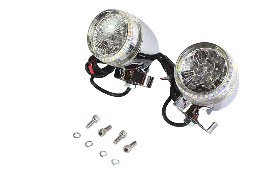 HARLEY Bullet Blinker-Set mit FL-Halterung passend für FL-Modelle von 1965-1984