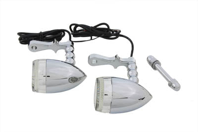 HARLEY Bullet Turn Signal Set with Headlamp Mount fits 0-  Custom,