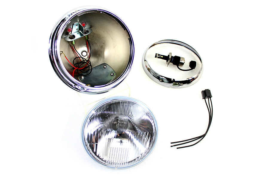 HARLEY 7 inch 12 Volt LED Glide Headlamp Chrome fits 1949-1959 FL,