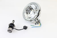 HARLEY 5-3/4 inch Bates Style 12 Volt LED Headlamp Chrome fits 0-  Custom,