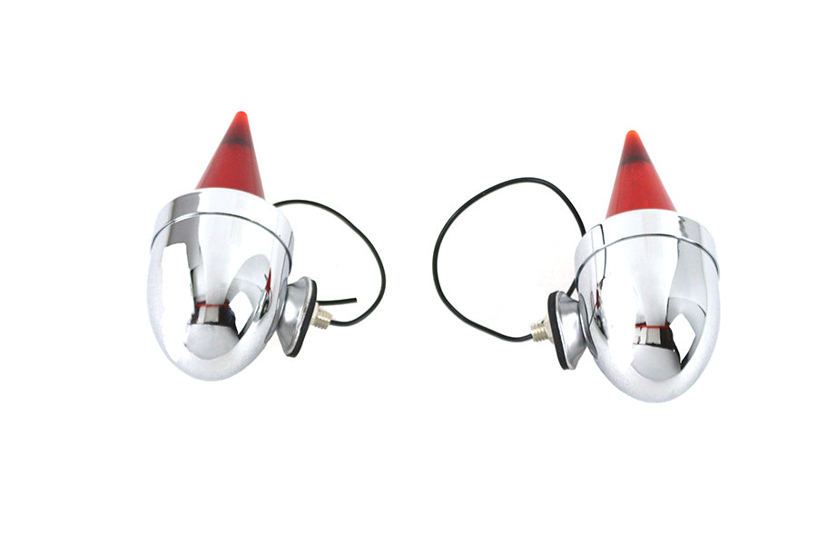 HARLEY Torpedo Bullet Lampen-Set Chrom passend für 0-  Custom, Anwendung