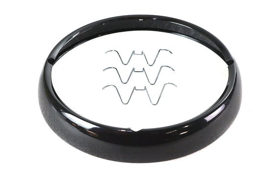 HARLEY Scheinwerferzierring außen, schwarz, passend für FLT ab 1983, FLHR ab 1994, FLHT ab 1986, F ab 2006-2023