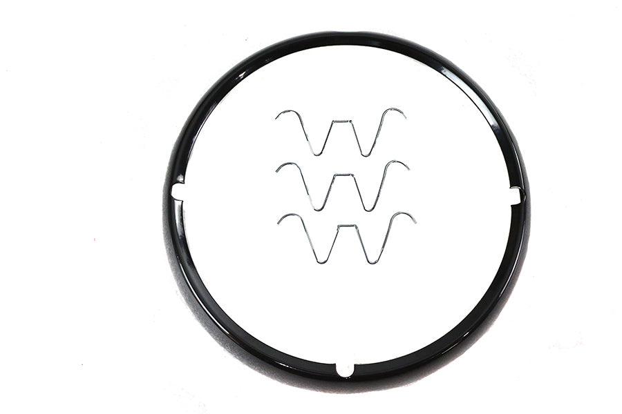 HARLEY Scheinwerferzierring außen, schwarz, passend für FLT ab 1983, FLHR ab 1994, FLHT ab 1986, F ab 2006-2023