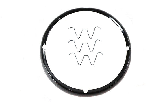 HARLEY Scheinwerferzierring außen, schwarz, passend für FLT ab 1983, FLHR ab 1994, FLHT ab 1986, F ab 2006-2023