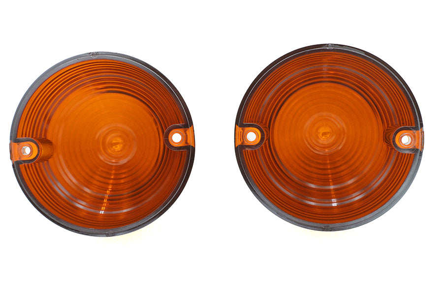 HARLEY Bullistic Blinkergläser, Bernstein, passend für FL-Modelle von 1963–1984,