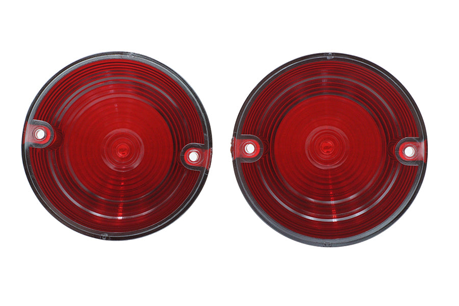 HARLEY Bullistic Blinkergläser Rot Passend für 1963-1984 FL,