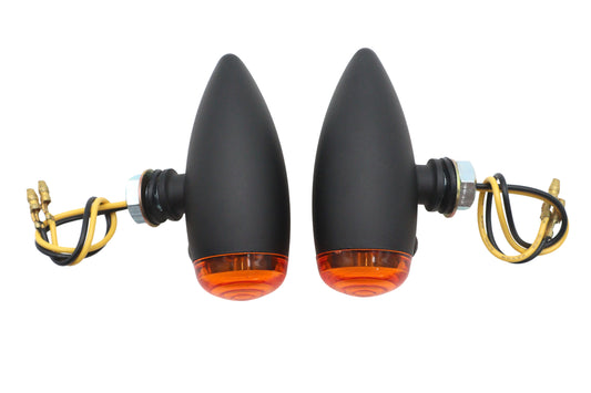HARLEY Mini LED Bullet Amber Lens Marker Lamp Set Fits 0-  Custom, application